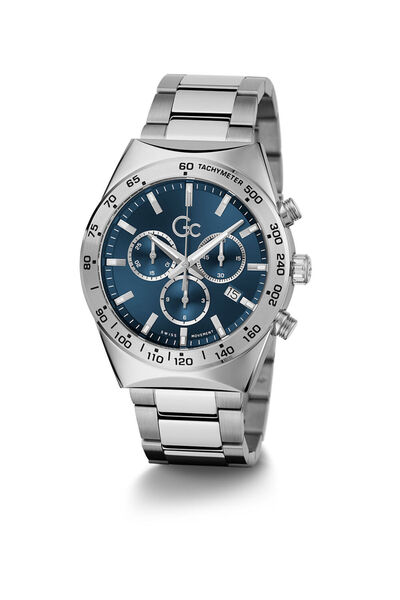 Guess Gc Mens Silver Tone Multi-function Watch