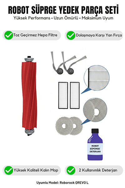 Roborock Set de detergent pentru perie de curățare și filtru compatibil cu QR...