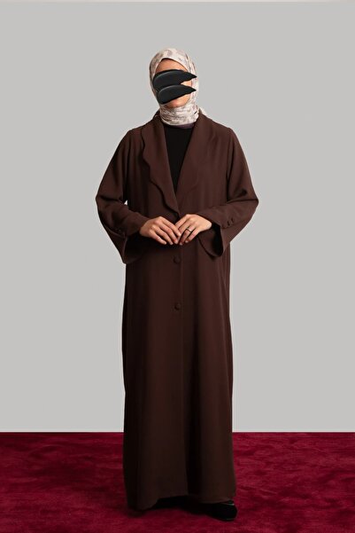 Emare Παλτό με κουμπιά και γιακά από πέρλες - Πικρό καφέ