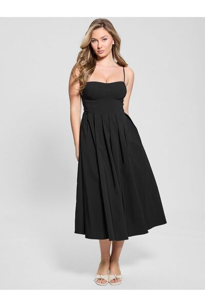 Guess فستان متوسط الطول مطاطي