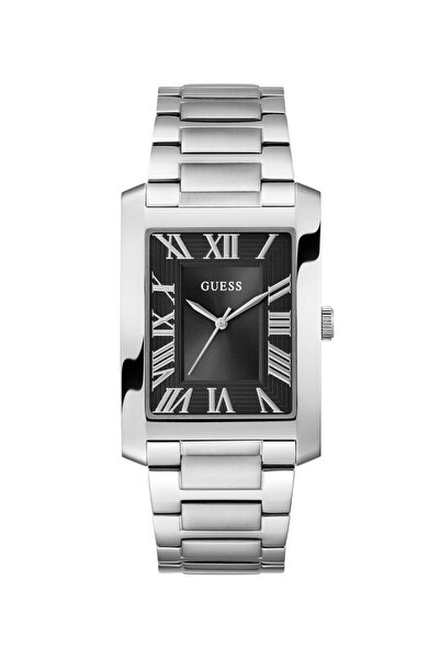 Guess Mens Silver Tone Analog Watch