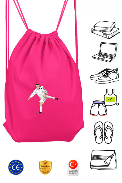 Omotasarım حقيبة ظهر رياضية وردية اللون للجنسين من زيدان مع رباط