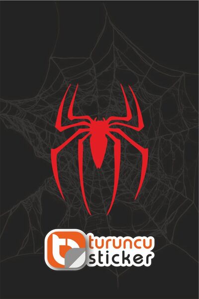 Turuncu Sticker Spider Sticker 11X15 cm – Vehicle – Motor – Laptop - Helmet S...