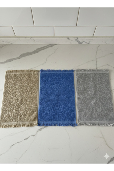 ÖZteks 3-Piece Set of 30-50 cm Kitchen Towels & Hand and Face Towels with Cot...