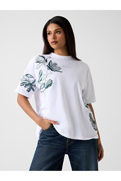 Guess تيشيرت ماكسي مطبوع