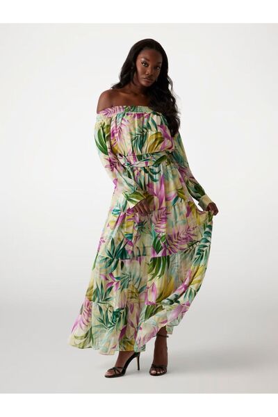 Guess فستان ماكسي بنقشة زهور