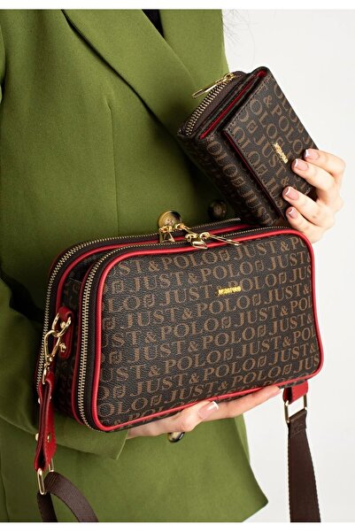 Just Polo Women's New Season Printed Shoulder Bag and Wallet Combination 2320...