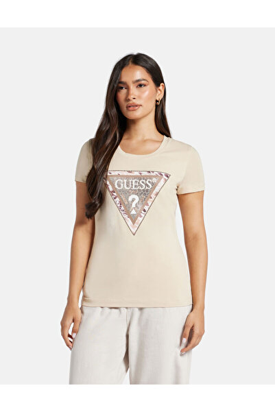 Guess تيشيرت بشعار مثلث أنيماليير