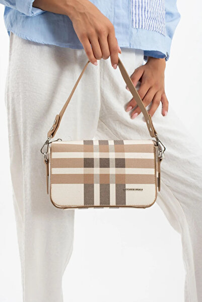 Just Polo Women's New Season Plaid Hand and Shoulder Bag Suitable for Daily C...