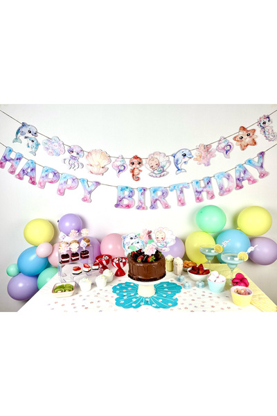 Flu Party Sea World Themed Party Set - Little Pearl Birthday Concept