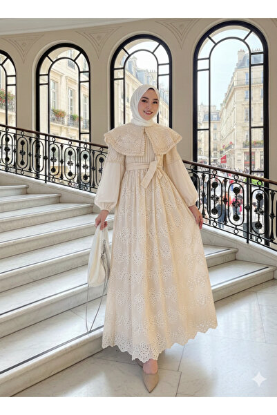 bellura Pelerin Yaka Elbise