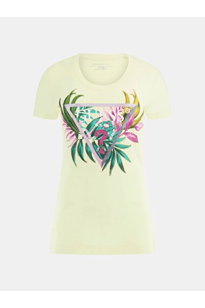 Guess Slim-fit triangle logo T-shirt