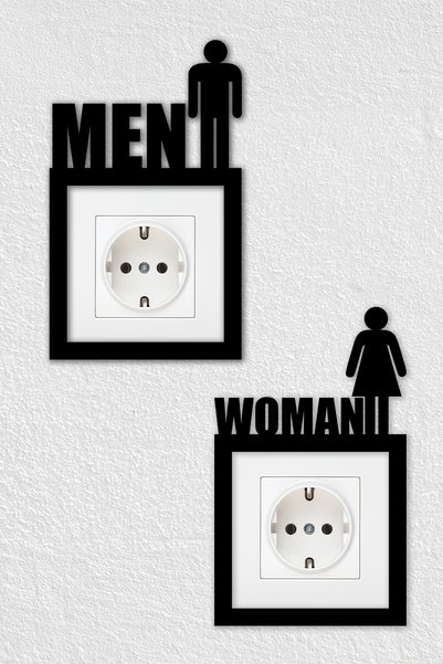 To Design Lab WC ukras u obliku muške i ženske figure (kompatibilan sa okviro...
