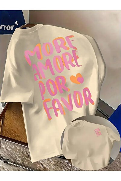 Rayan & Hoor Style More printed oversize cotton bicycle collar t-shirt