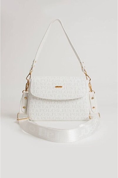 Just Polo Yeşil 2 Bölmeli Omuz Çantası Monogram 2197MH