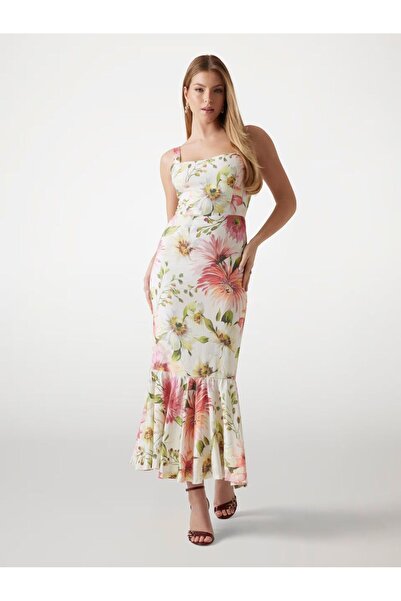 Guess فستان طويل منفوش