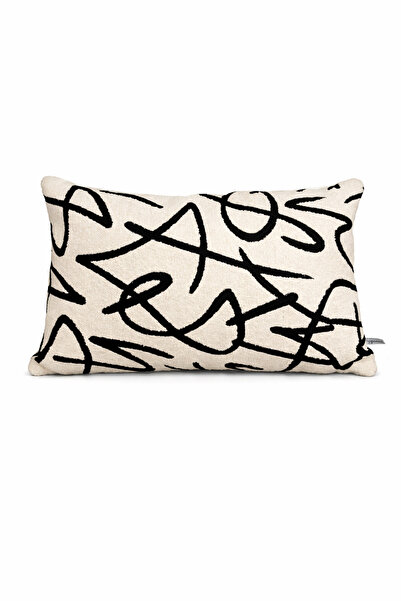 Typoniq Abstract Jacquard Woven Throw Pillow Cover (35X50 cm)