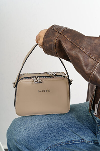 Sanmorris Women's Adjustable Strap 2-Compartment Shoulder and Crossbody Bag