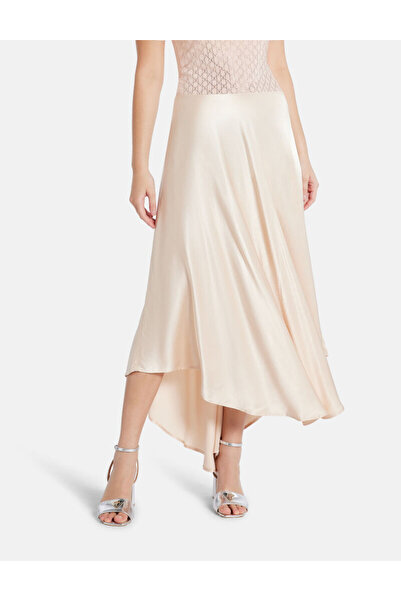 Guess Flouncy long sateen skirt