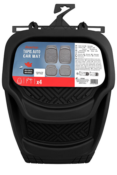 OEM Car Mats Set 4 Pieces, Universal, Durable Rubber, Anti-Slip, Mud & Water ...