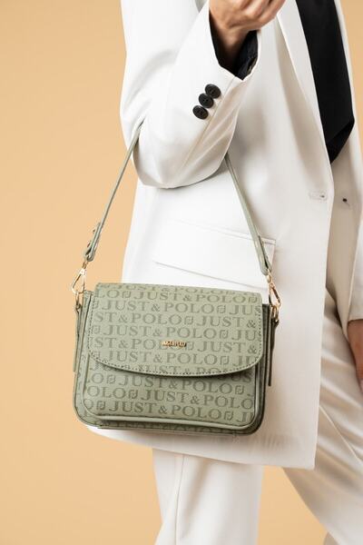 Just Polo مجموعة حقيبة كتف وحقيبة كروس للنساء بحزامين و3 أقسام 02185-mh