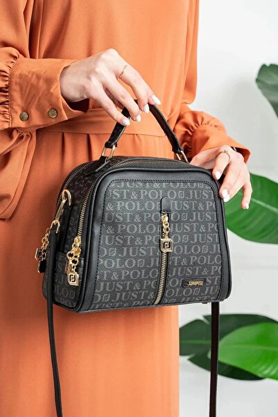 Just Polo Women's Embossed Pattern Hand and Shoulder Bag 440113Mh