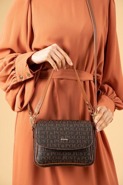 Just Polo مجموعة حقيبة كتف وحقيبة كروس للنساء بحزامين و3 أقسام 02185-mh