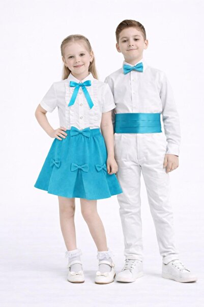 Nacar 23 Nisan 29 Ekim Gösteri Kıyafeti Kız & Erkek Çocuk Şık Kombin Takımı