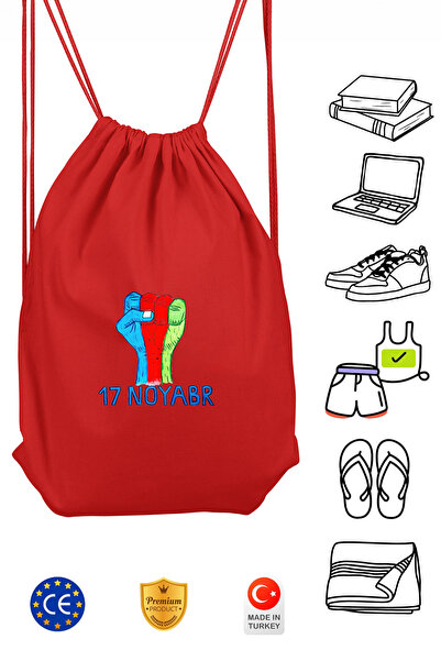 Omotasarım 17 حقيبة ظهر رياضية حمراء للجنسين من نويابر مع رباط