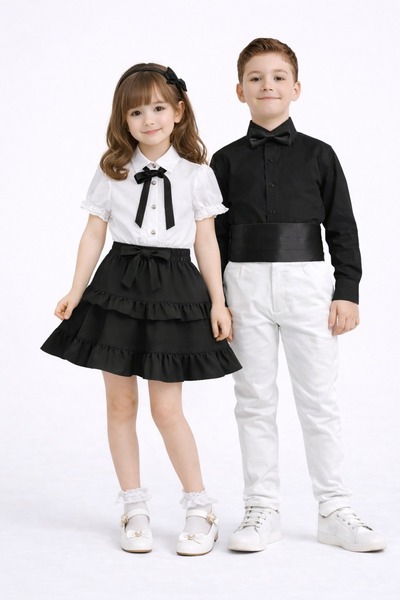 Nacar 23 Nisan 29 Ekim Gösteri Kıyafeti Kız & Erkek Çocuk Şık Kombin Takımı