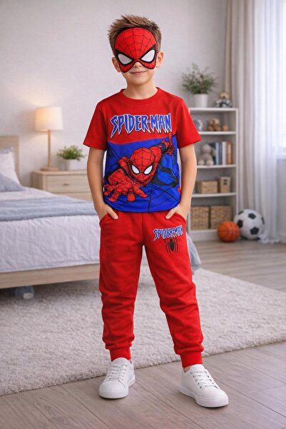 SPIDERMAN KIRMIZI TAM KAPANAN KOSTÜM TAKIM (KİDSPİTİRCİK)