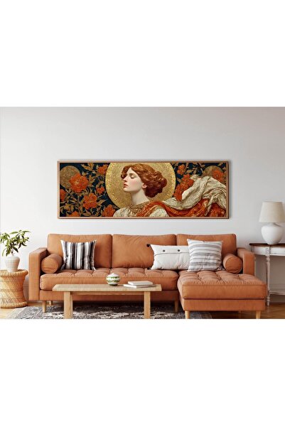 woodhomeworks Tek Parça Gerçek Ahşap Yatay Panorama Çerçeveli Tablo
