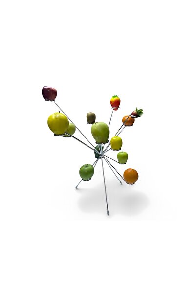 Store Paslanmaz Çelik Modern Dekoratif Meyvelik Standı Heykelsi Metal Meyve S...