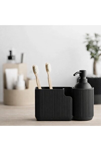 İFAA منظم الحمام فوق الحوض - حامل فرشاة الأسنان وموزع الصابون السائل