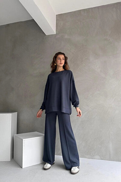 Moda Küpü Modal Fabric Women's Tracksuit Set, (Wide Fit) Oversize Relaxed Fit...