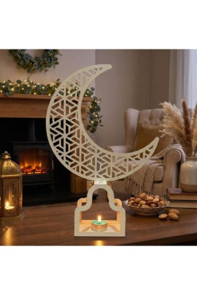 Mado Gallery Crescent Moon Metal Islamic Decor – Ivory Ramadan & Eid Mubarak ...