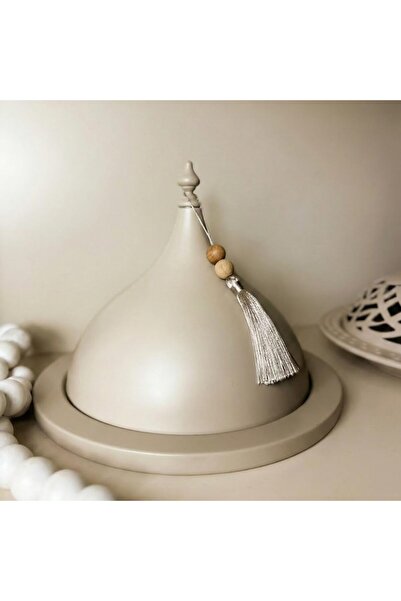 Mado Gallery Ivory Conical Dessert & Dates Stand with Tassel – 12 Inch Ramada...