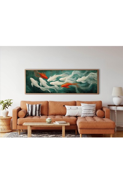 woodhomeworks Tek Parça Gerçek Ahşap Yatay Panorama Çerçeveli Tablo