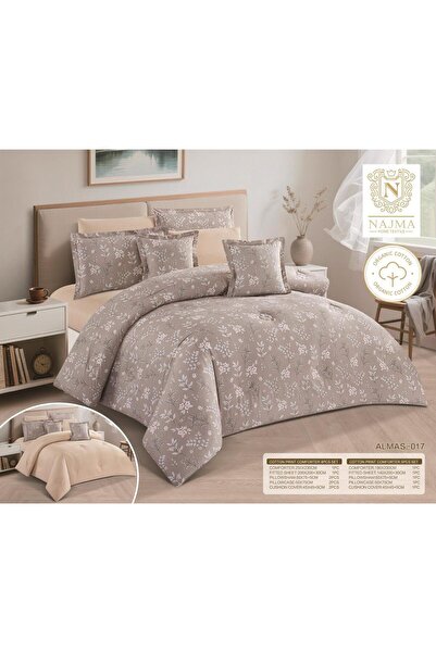 Graciana Luxury 100% Cotton double bed sheet set, 8 pieces