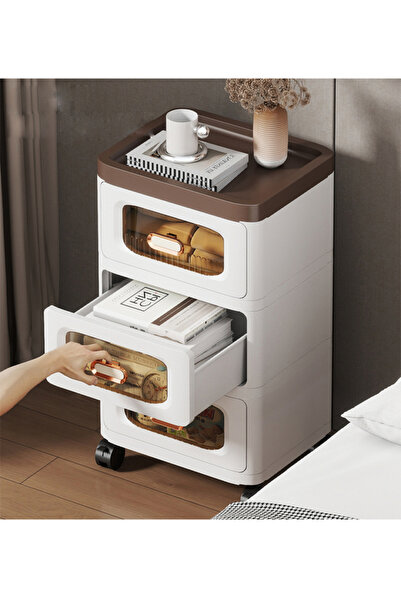 Generic Modular Plastic Storage Cabinet with Wheels and Transparent Drawers –...