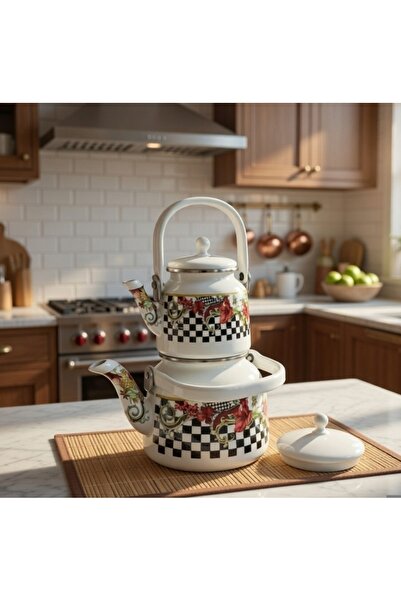 ALEV EMAYE Çaydanlık Takımı – Nostaljinin Modern Yorumu