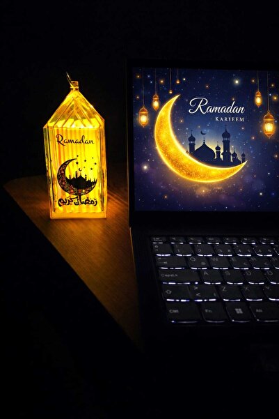 Banum Luxury Ramazan Süsü Pilli Fonuslu Lamba