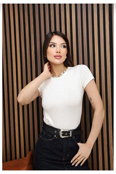 LAVRE Women's Modal Fabric Flexible Soft Textured Short Sleeve Body Suit