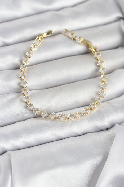 Skygo Ieg ™   Square Zircon Stone Gold Color Brass Waterway Women's Bracelet ...