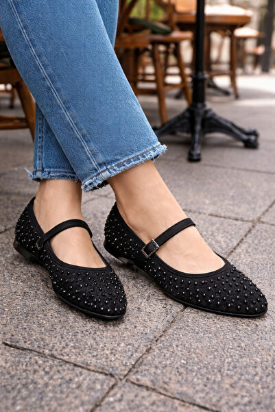 MOON CLOUD GÜMÜŞ TAŞ DETAYLI BABET-EV-OFİS-WEDDİNG AYAKKABISI ZYN132