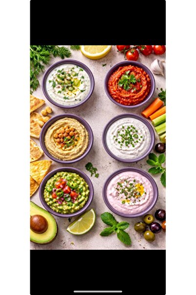 Home 6'LI YUVARLAK RENKLİ SOSLUK/REÇELLİK/ÇEREZLİK/KAHVAHTILIK SUNUMLUK