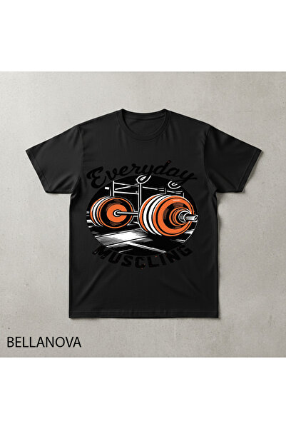 bellanova Premium Μαύρο Βασικό Αθλητικό T-shirt
