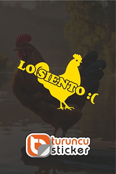 Turuncu Sticker أنا أشعر بالأسف :( ويلسون... ملصق لاصق مقاس 20x14 سم - ملصق ل...