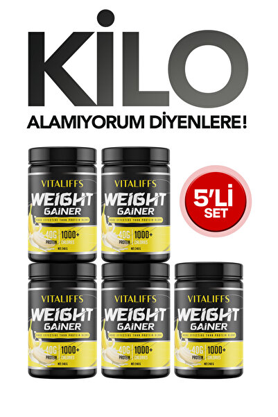 Vitaliffs Muz Ve Kakaolu İştah Açıcı Kilo-Aldırıcı Toz 5li Set