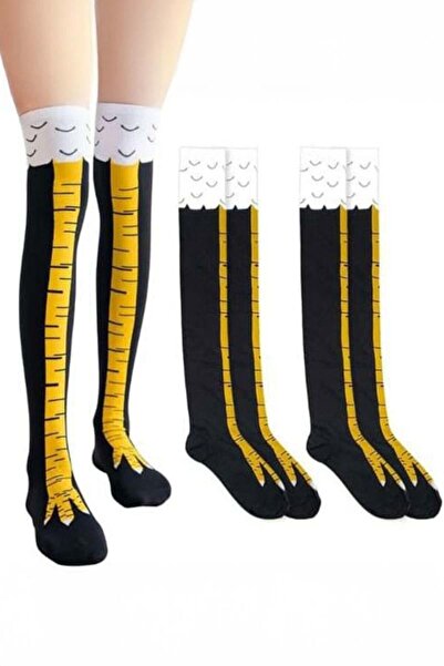 harmony factory Black Chicken Leg over the Knee Socks Women Gothic Y2K Punk